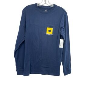 Southern Tide Sz X Small Blue L/S Tee Shirt (S41) NWTs